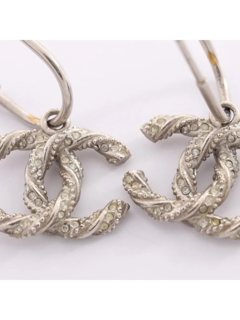 Chanel Earrings CC Logo Hoop